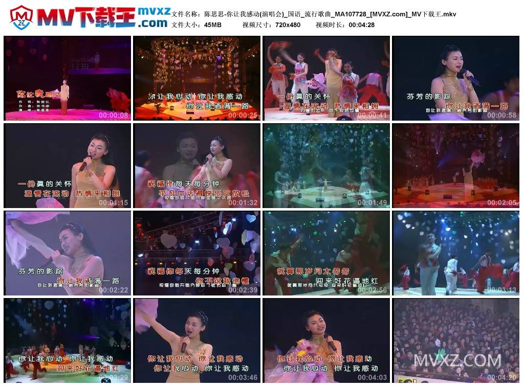 陈思思-你让我感动(演唱会)_国语_流行歌曲_MA107728